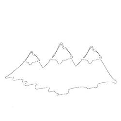 ぬりえページ: 山 (自然) #156484 - 無料の印刷可能なぬりえページ