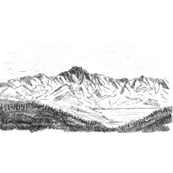 ぬりえページ: 山 (自然) #156548 - 無料の印刷可能なぬりえページ
