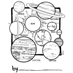 ぬりえページ: 惑星 (自然) #157608 - 無料の印刷可能なぬりえページ