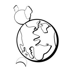 ぬりえページ: 惑星 (自然) #157637 - 無料の印刷可能なぬりえページ