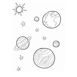 ぬりえページ: 惑星 (自然) #157640 - 無料の印刷可能なぬりえページ