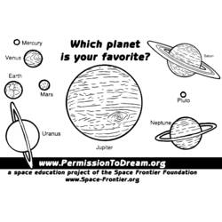 ぬりえページ: 惑星 (自然) #157732 - 無料の印刷可能なぬりえページ