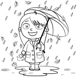 ぬりえページ: 雨 (自然) #158208 - 無料の印刷可能なぬりえページ