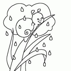 ぬりえページ: 雨 (自然) #158274 - 無料の印刷可能なぬりえページ