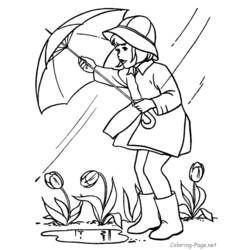 ぬりえページ: 雨 (自然) #158321 - 無料の印刷可能なぬりえページ