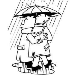 ぬりえページ: 雨 (自然) #158367 - 無料の印刷可能なぬりえページ