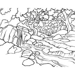 ぬりえページ: 川 (自然) #159273 - 無料の印刷可能なぬりえページ