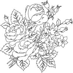 ぬりえページ: バラ (自然) #162035 - 無料の印刷可能なぬりえページ