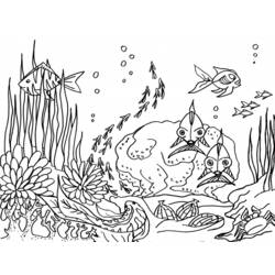 ぬりえページ: 海底 (自然) #160102 - 無料の印刷可能なぬりえページ