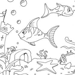 ぬりえページ: 海底 (自然) #160124 - 無料の印刷可能なぬりえページ