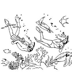 ぬりえページ: 海底 (自然) #160125 - 無料の印刷可能なぬりえページ