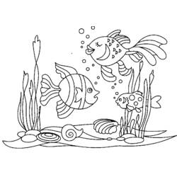 ぬりえ: 海底 - 無料の印刷可能なぬりえページ