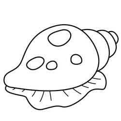 ぬりえページ: 貝 (自然) #163193 - 無料の印刷可能なぬりえページ