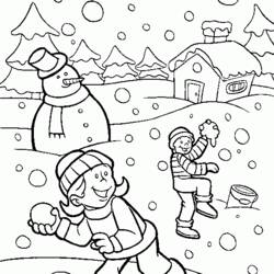 ぬりえページ: 雪 (自然) #158504 - 無料の印刷可能なぬりえページ