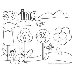 ぬりえページ: 春の季節 (自然) #164790 - 無料の印刷可能なぬりえページ