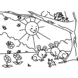 ぬりえページ: 春の季節 (自然) #165080 - 無料の印刷可能なぬりえページ
