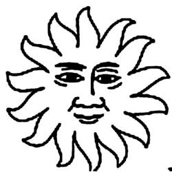 ぬりえページ: 太陽 (自然) #157946 - 無料の印刷可能なぬりえページ