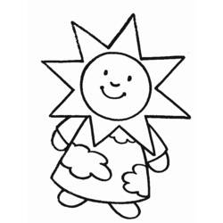 ぬりえページ: 太陽 (自然) #157948 - 無料の印刷可能なぬりえページ