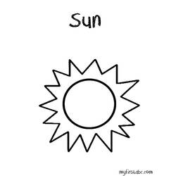 ぬりえページ: 太陽 (自然) #157953 - 無料の印刷可能なぬりえページ
