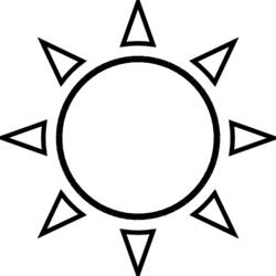 ぬりえページ: 太陽 (自然) #157973 - 無料の印刷可能なぬりえページ