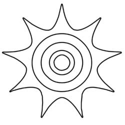 ぬりえページ: 太陽 (自然) #157998 - 無料の印刷可能なぬりえページ