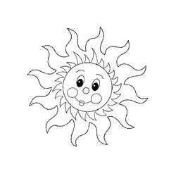 ぬりえページ: 太陽 (自然) #158082 - 無料の印刷可能なぬりえページ