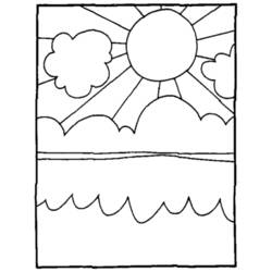 ぬりえページ: 太陽 (自然) #158112 - 無料の印刷可能なぬりえページ