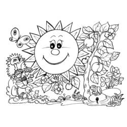ぬりえページ: 太陽 (自然) #158179 - 無料の印刷可能なぬりえページ