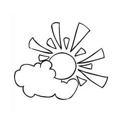 ぬりえページ: 太陽と雲 (自然) #156168 - 無料の印刷可能なぬりえページ