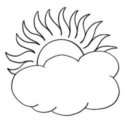 ぬりえページ: 太陽と雲 (自然) #156169 - 無料の印刷可能なぬりえページ