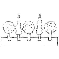 ぬりえページ: 木 (自然) #154752 - 無料の印刷可能なぬりえページ