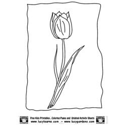 ぬりえページ: チューリップ (自然) #161712 - 無料の印刷可能なぬりえページ