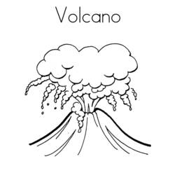 ぬりえページ: 火山 (自然) #166568 - 無料の印刷可能なぬりえページ