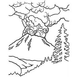 ぬりえページ: 火山 (自然) #166570 - 無料の印刷可能なぬりえページ