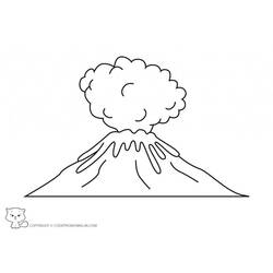 ぬりえ: 火山 - 無料の印刷可能なぬりえページ