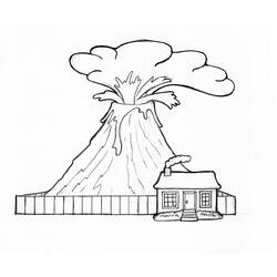 ぬりえページ: 火山 (自然) #166574 - 無料の印刷可能なぬりえページ