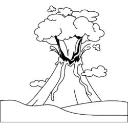 ぬりえページ: 火山 (自然) #166575 - 無料の印刷可能なぬりえページ