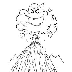 ぬりえページ: 火山 (自然) #166578 - 無料の印刷可能なぬりえページ
