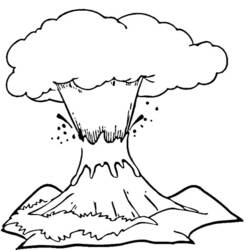 ぬりえページ: 火山 (自然) #166601 - 無料の印刷可能なぬりえページ