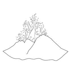 ぬりえページ: 火山 (自然) #166637 - 無料の印刷可能なぬりえページ