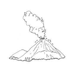 ぬりえページ: 火山 (自然) #166649 - 無料の印刷可能なぬりえページ