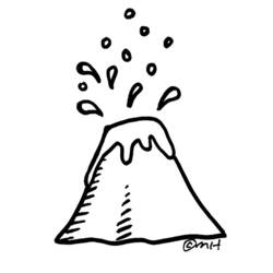 ぬりえページ: 火山 (自然) #166691 - 無料の印刷可能なぬりえページ