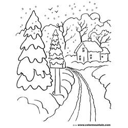 ぬりえページ: 冬季 (自然) #164512 - 無料の印刷可能なぬりえページ
