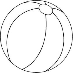 ぬりえ: ビーチボール - 無料の印刷可能なぬりえページ