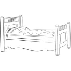 ぬりえページ: ベッド (オブジェクト) #167824 - 無料の印刷可能なぬりえページ