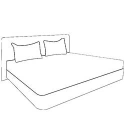 ぬりえ: ベッド - 無料の印刷可能なぬりえページ