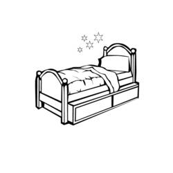 ぬりえページ: ベッド (オブジェクト) #168111 - 無料の印刷可能なぬりえページ