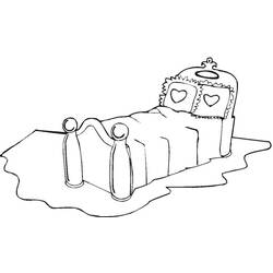 ぬりえページ: ベッド (オブジェクト) #168116 - 無料の印刷可能なぬりえページ