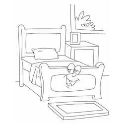 ぬりえページ: ベッド (オブジェクト) #168128 - 無料の印刷可能なぬりえページ