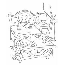 ぬりえページ: ベッド (オブジェクト) #168132 - 無料の印刷可能なぬりえページ